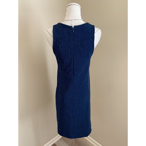 90s Vintage Betsey Johnson Blue Glitter Black Label Dress Party Mod 60s Medium - Picture 5 of 11